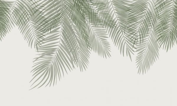 PHOTOWALL / Hanging Palm Leaves - Beige-Green (e321936)
