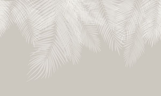 PHOTOWALL / Hanging Palm Leaves - Beige-White (e321937)
