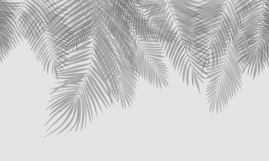 PHOTOWALL / Hanging Palm Leaves - Gray (e321940)