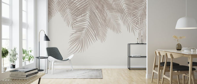 PHOTOWALL / Hanging Palm Leaves - Sepia (e321944)
