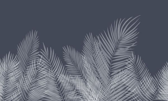 PHOTOWALL / Swaying Palm Leaves - Blue (e321949)