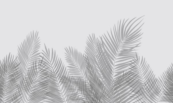 PHOTOWALL / Swaying Palm Leaves - Gray (e321950)