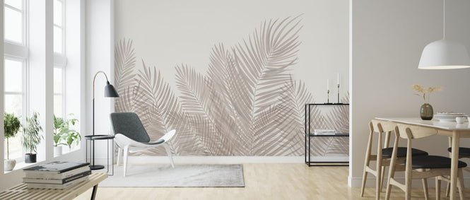 PHOTOWALL / Swaying Palm Leaves - Sepia (e321953)