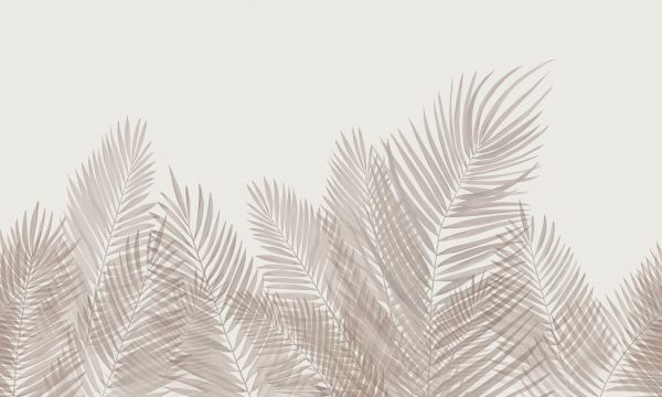 PHOTOWALL / Swaying Palm Leaves - Sepia (e321953)