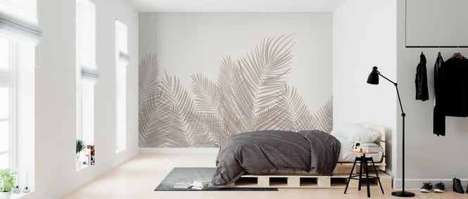 PHOTOWALL / Swaying Palm Leaves - Sepia (e321953)