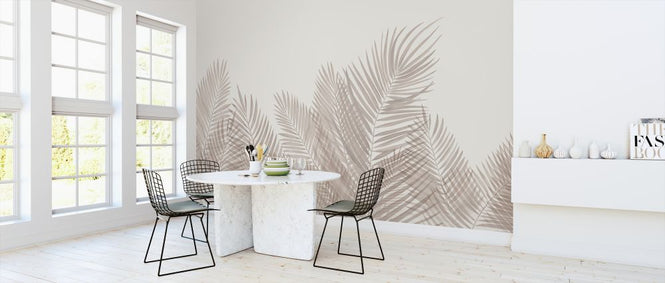 PHOTOWALL / Swaying Palm Leaves - Sepia (e321953)