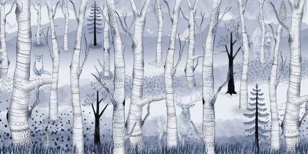 PHOTOWALL / Woodland Walz - Pale Blue (e322335)