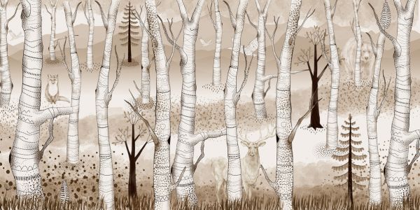 PHOTOWALL / Woodland Walz - Pale Brown (e322336)