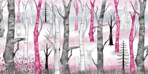 PHOTOWALL / Woodland Walz - Pink (e322337)