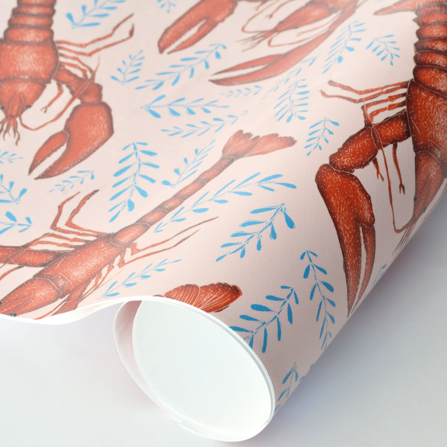 はがせる シール 壁紙【Hatte me!】Catherine Rowe / CARO-06-65x26 Lobster(65cm×2.6m)