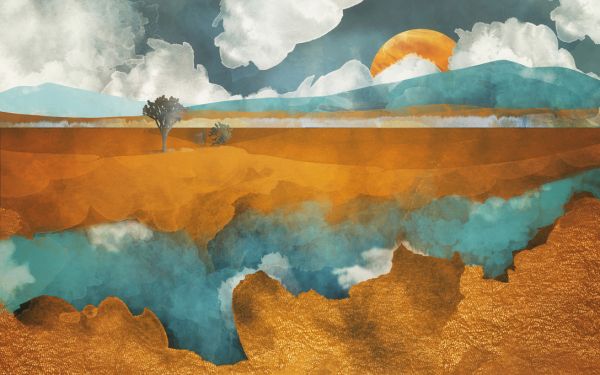 PHOTOWALL / Desert River - SpaceFrogDesigns (e322215)