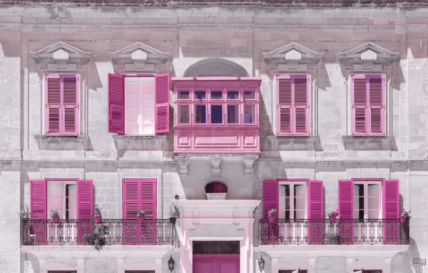 PHOTOWALL / Malta Facade - Pink (e321116)