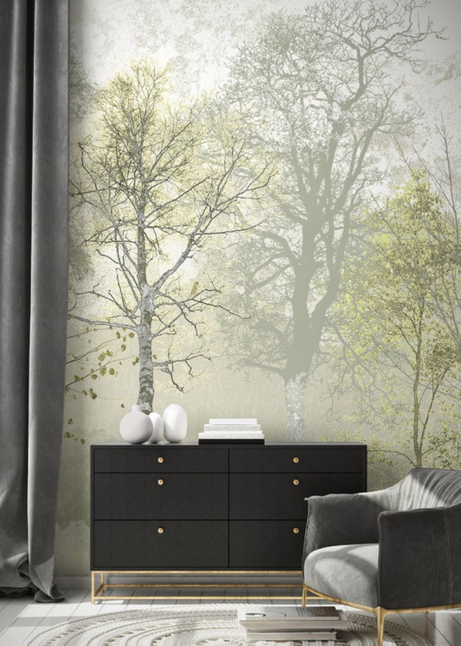 PHOTOWALL / Hidden Bird - Green Beige (e323389)
