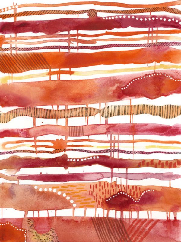 PHOTOWALL / Tangerine Stripes (e320372)