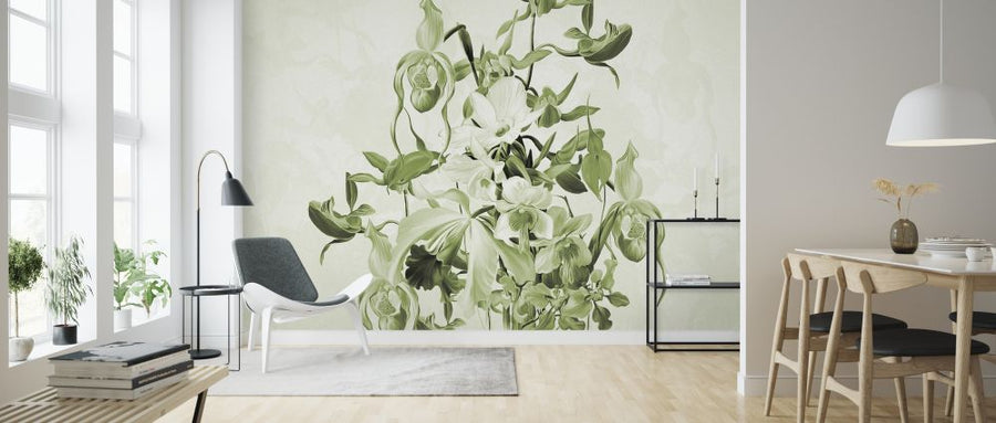 PHOTOWALL / Blooming Orchids - Green (e322838)