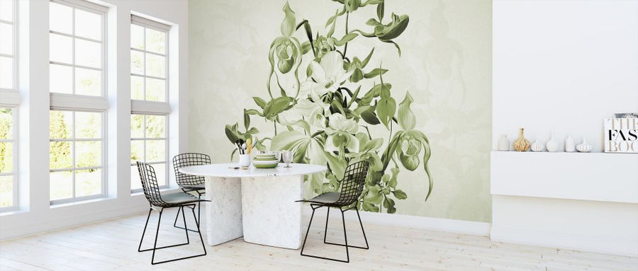 PHOTOWALL / Blooming Orchids - Green (e322838)