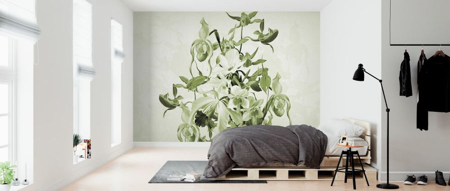 PHOTOWALL / Blooming Orchids - Green (e322838)