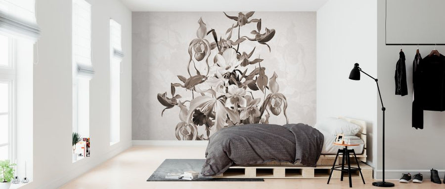 PHOTOWALL / Blooming Orchids - Sepia (e322840)