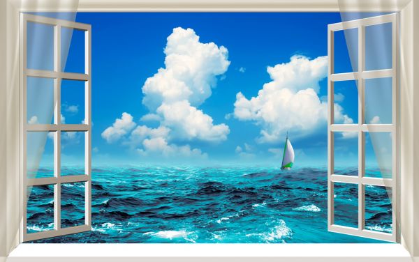 PHOTOWALL / Open Window with Ocean View (e323064)