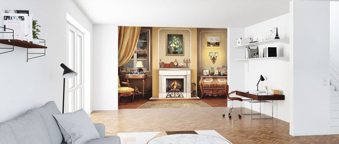 PHOTOWALL / Cabinet with Fireplace (e323784)