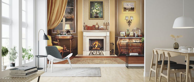 PHOTOWALL / Cabinet with Fireplace (e323784)