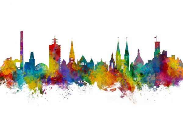 PHOTOWALL / Bielefeld Germany Skyline (e319346)