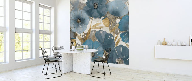 PHOTOWALL / Blue and Gold Poppies (e321367)