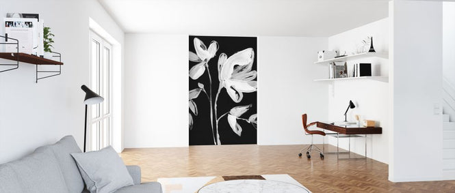 PHOTOWALL / White Whimsical Flowers (e321373)