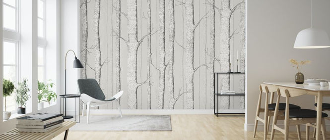 PHOTOWALL / Birch Trees - Soft Begie (e323694)