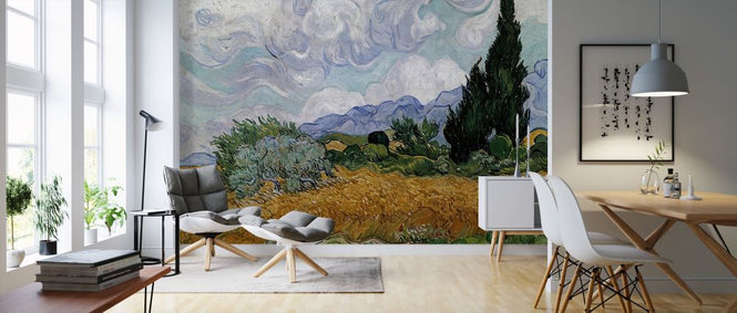 PHOTOWALL / Wheatfield with Cypresses - Infographics (e322057)