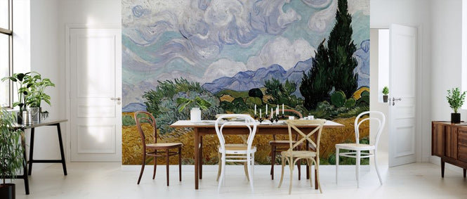 PHOTOWALL / Wheatfield with Cypresses - Infographics (e322057)