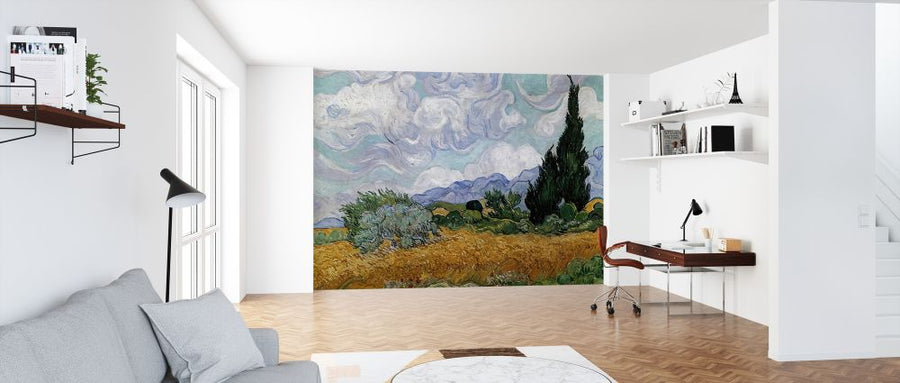 PHOTOWALL / Wheatfield with Cypresses - Infographics (e322057)