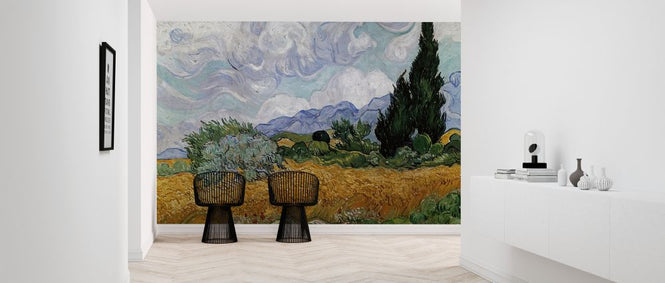 PHOTOWALL / Wheatfield with Cypresses - Infographics (e322057)