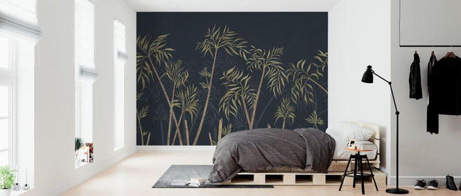 PHOTOWALL / Bamboo Harmony - Dark Blue (e324803)