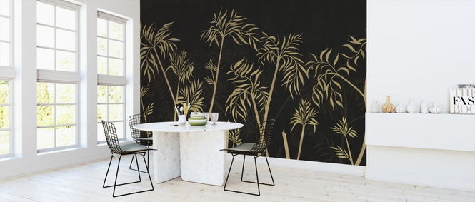 PHOTOWALL / Bamboo Harmony - Dark Gray (e324804)