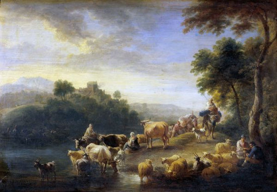 PHOTOWALL / Landscape with Cattle - Infographics (e322094)