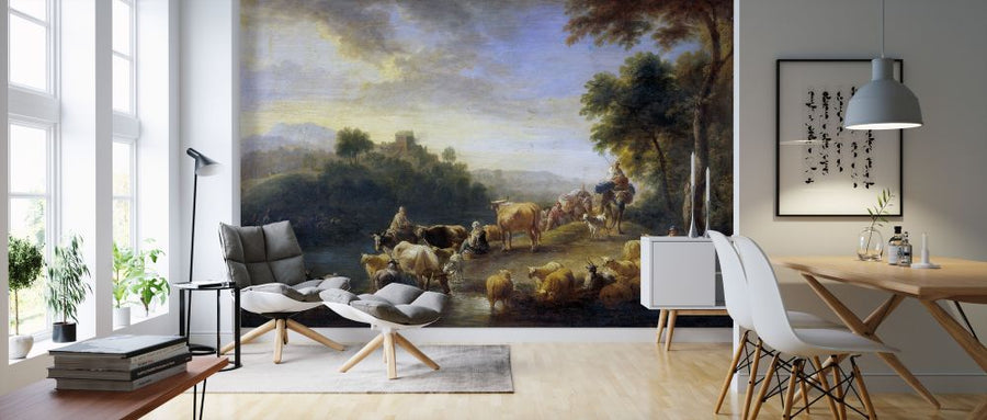 PHOTOWALL / Landscape with Cattle - Infographics (e322094)