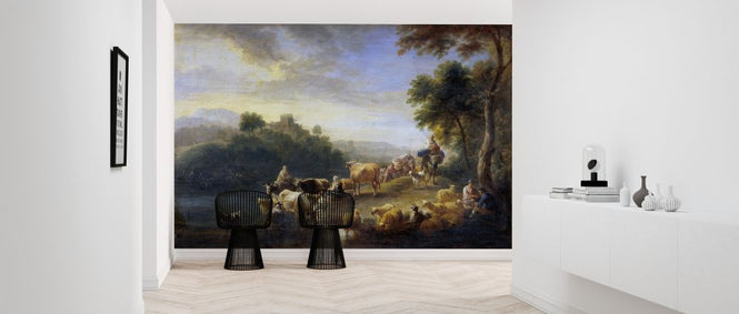 PHOTOWALL / Landscape with Cattle - Infographics (e322094)