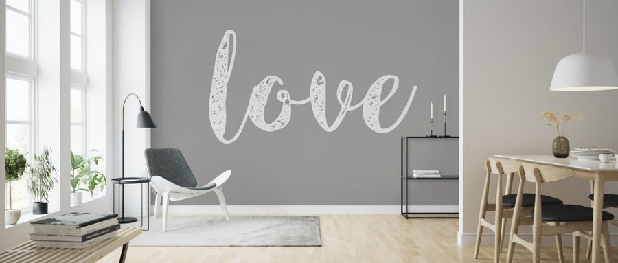 PHOTOWALL / Cursive Grey Love (e323351)