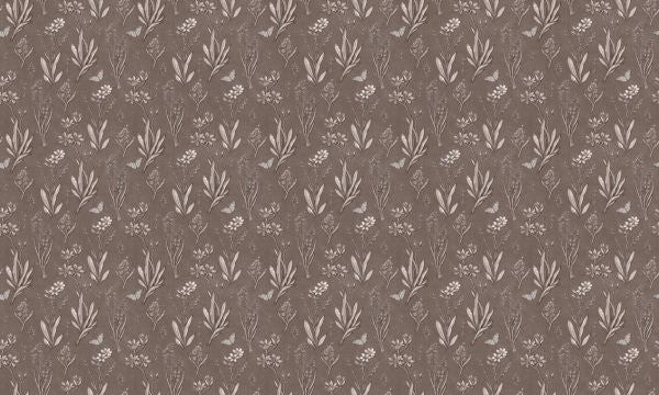 PHOTOWALL / Flowered Blossoms - Choco (e325489)