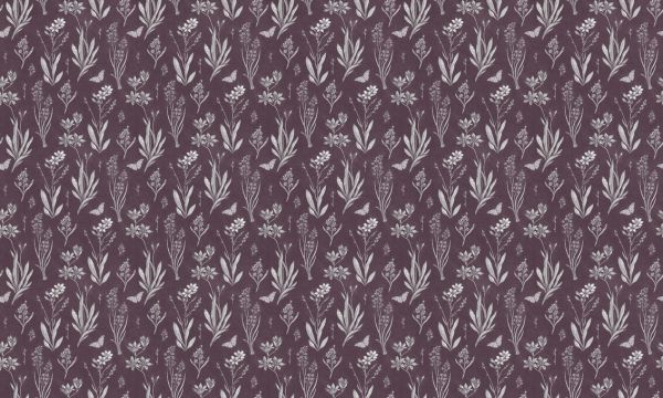 PHOTOWALL / Flowered Blossoms - Plum (e325490)