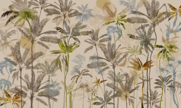 PHOTOWALL / Rising Palms - Mocha (e325495)