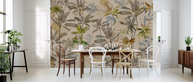 PHOTOWALL / Rising Palms - Mocha (e325495)