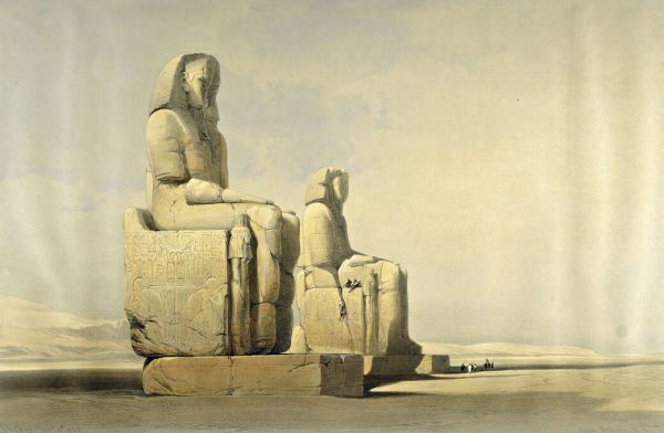 PHOTOWALL / Memmon Colossi Statue of Amenphis III - Infographics (e322262)
