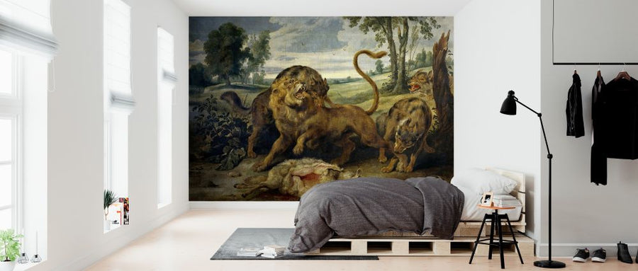 PHOTOWALL / Lion and Three Wolves - Infographics (e322283)