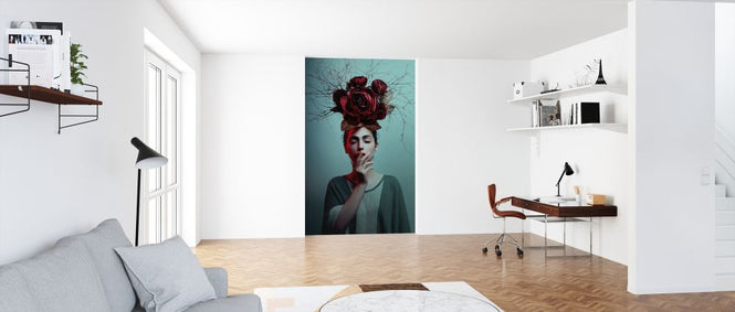 PHOTOWALL / Girl with Flowers (e323843)