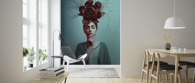 PHOTOWALL / Girl with Flowers (e323843)