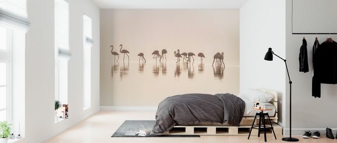 PHOTOWALL / Flamingos in the Mist (e324027)