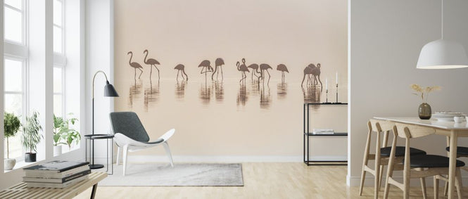 PHOTOWALL / Flamingos in the Mist (e324027)