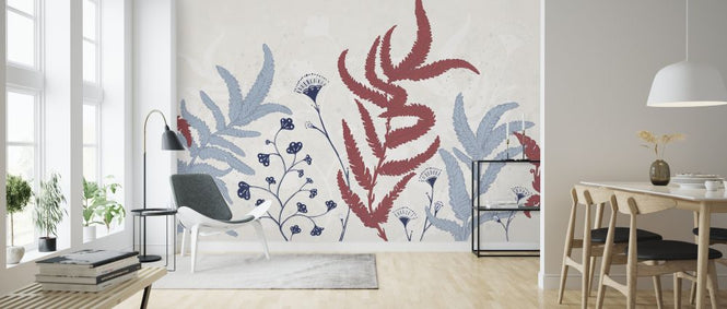 PHOTOWALL / Stylistic Vegetation - Red (e326011)